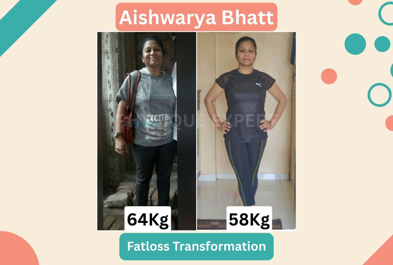 Aishwarya bhatt: a Busy Female Weightloss Transformation From Delhi by Physique Expert Mahesh Online Fitness Coach