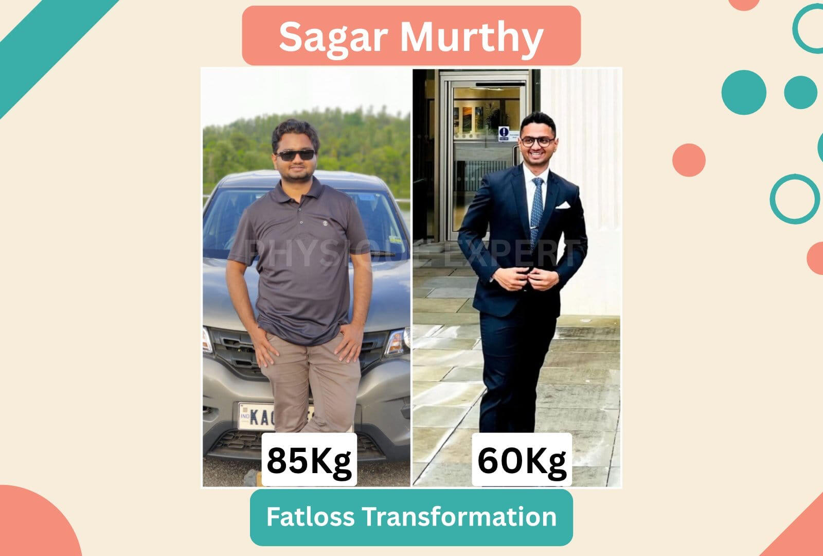 Sagar Murthy: Busy Male professional Fatloss Transformation From Bangalore by Physique Expert Mahesh Online Fitness Coach